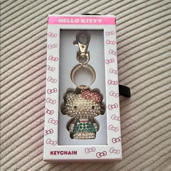 Hello Kitty Pink and Green Keychain - Picture 1 of 1